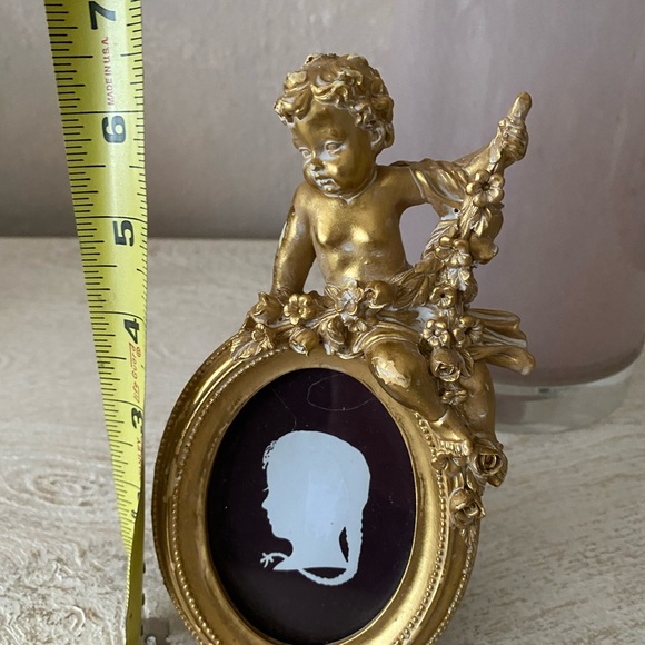 Gold Cherub Picture Frame - Picture 1 of 4